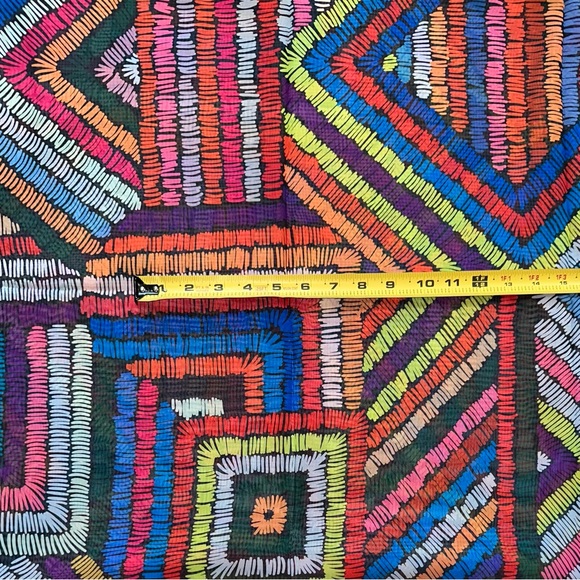 African Print, Chiffon Fabric - Rainbow "Kissi", ~2 Yards - Picture 4 of 4